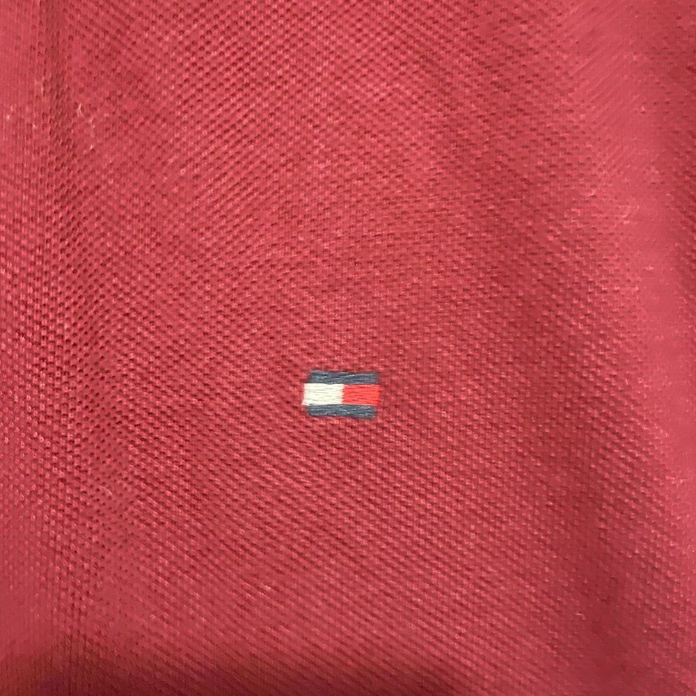 Tommy Hilfiger Large Men's Polo - Maroon -Like New - Picture 3 of 3